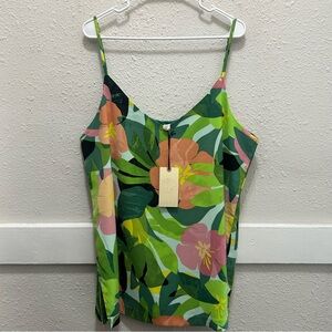 Eliane Rose Colorful Floral Tank Top NWT Size XL